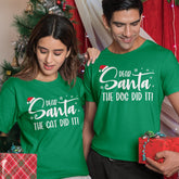 Personalized Christmas T-Shirt Dear Santa Just Bring Wine